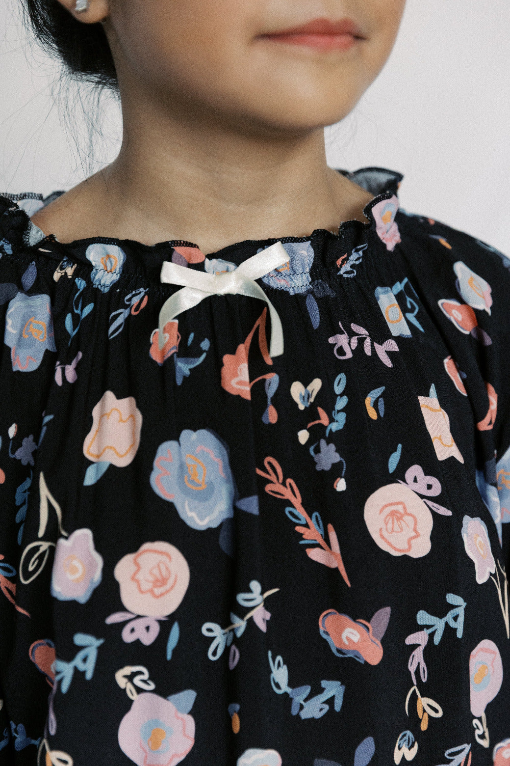 Floral Dream Long Pajamas Set for Girls