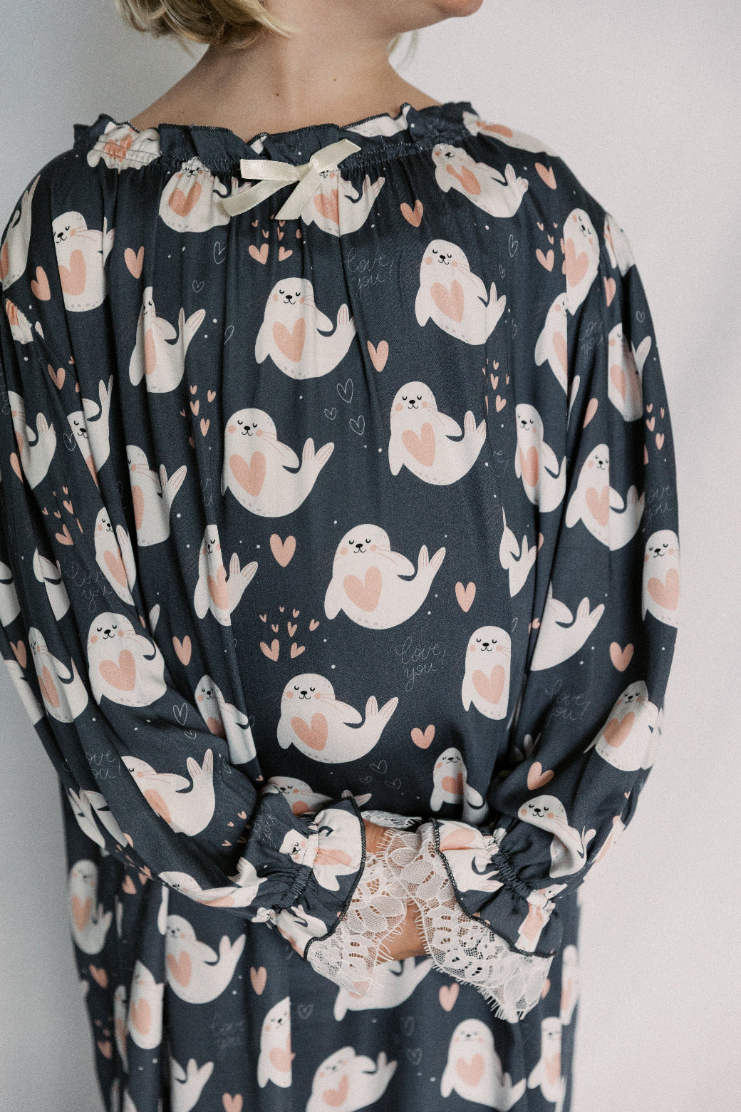 Seal Love Pajama Dress for Girls