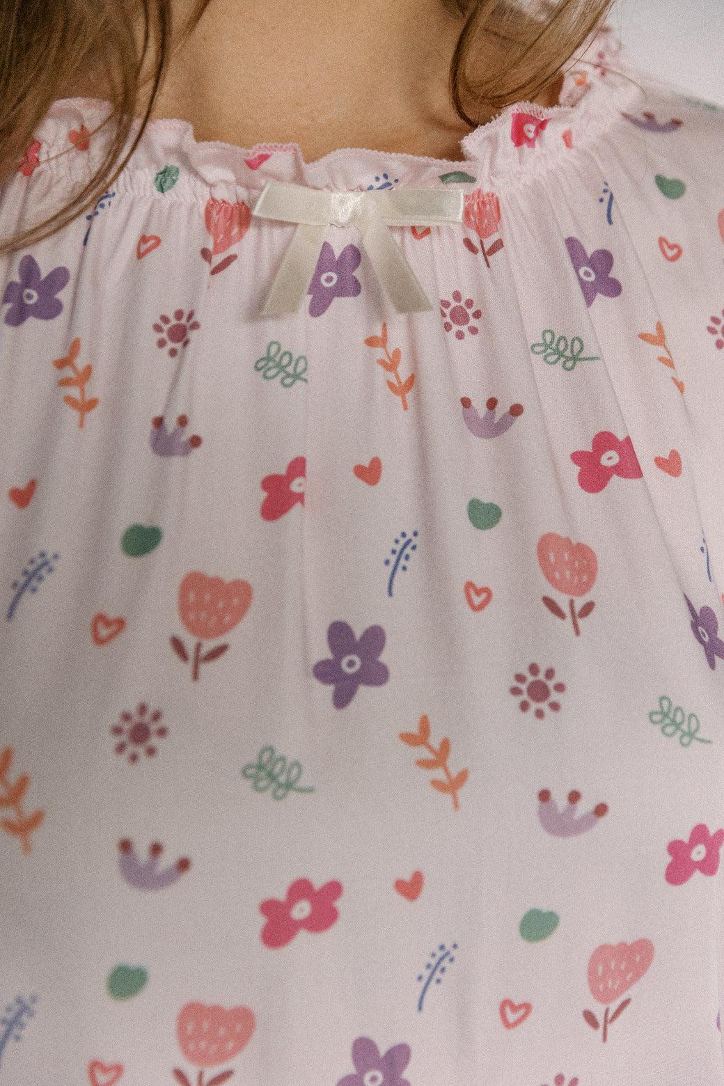 Candy Floral Long Pajamas Set