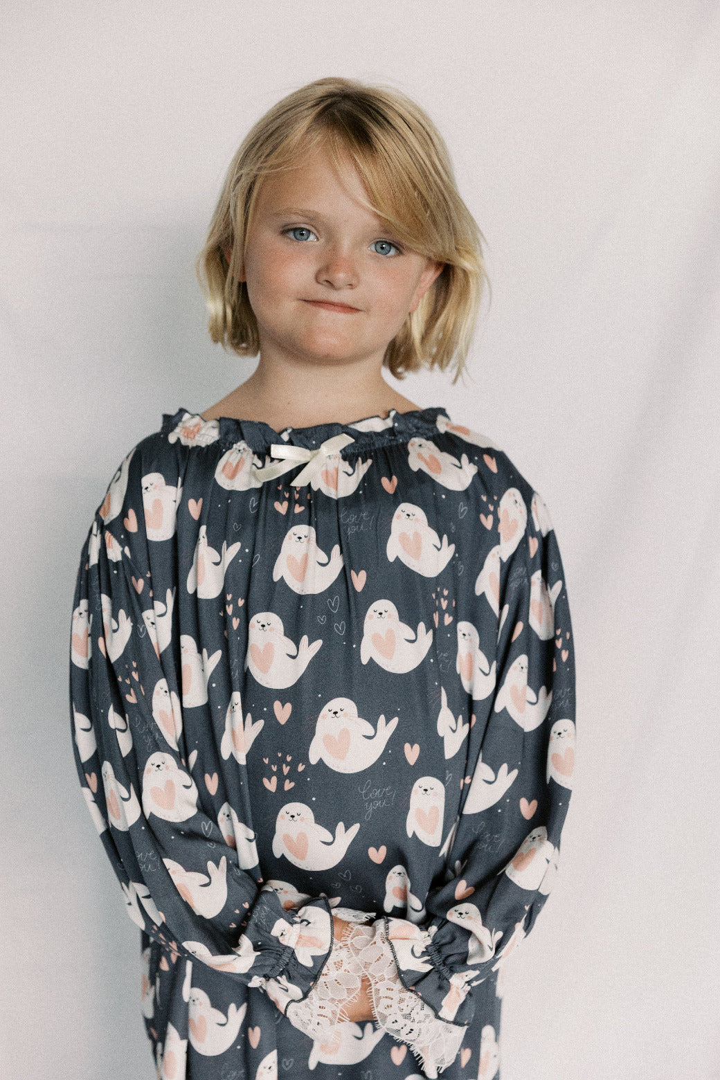 Seal Love Pajama Dress for Girls